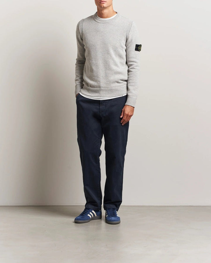 STONE ISLAND – Pull en laine d'agneau Gris chiné - Lothaire