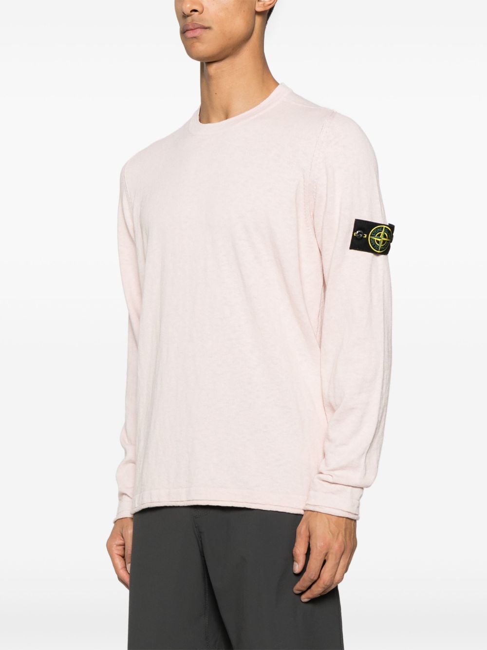 STONE ISLAND - pull en maille fine rose antique - Lothaire