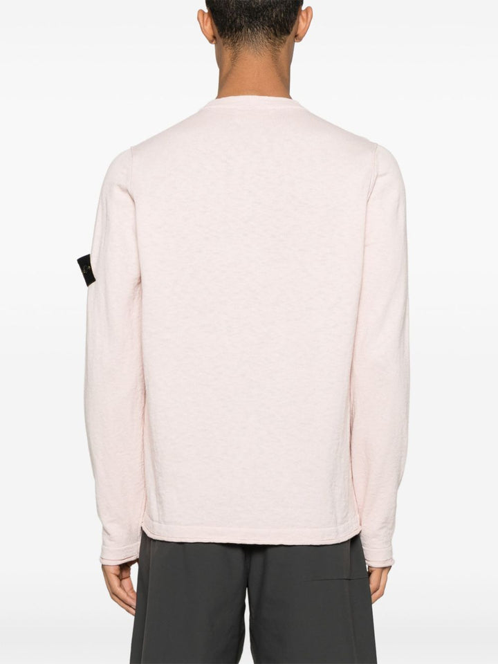 STONE ISLAND - pull en maille fine rose antique - Lothaire
