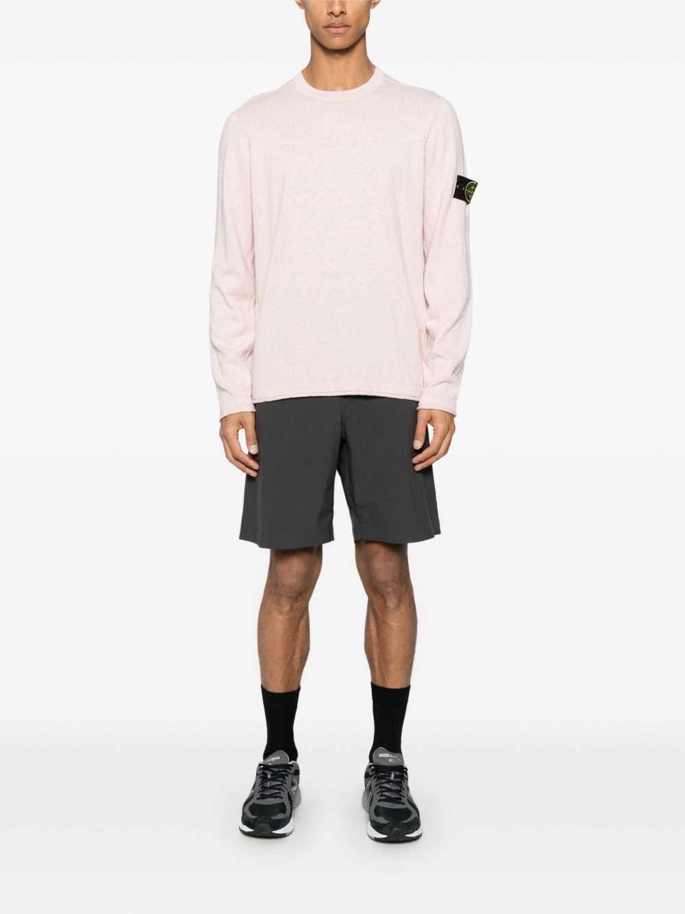 STONE ISLAND - pull en maille fine rose antique - Lothaire