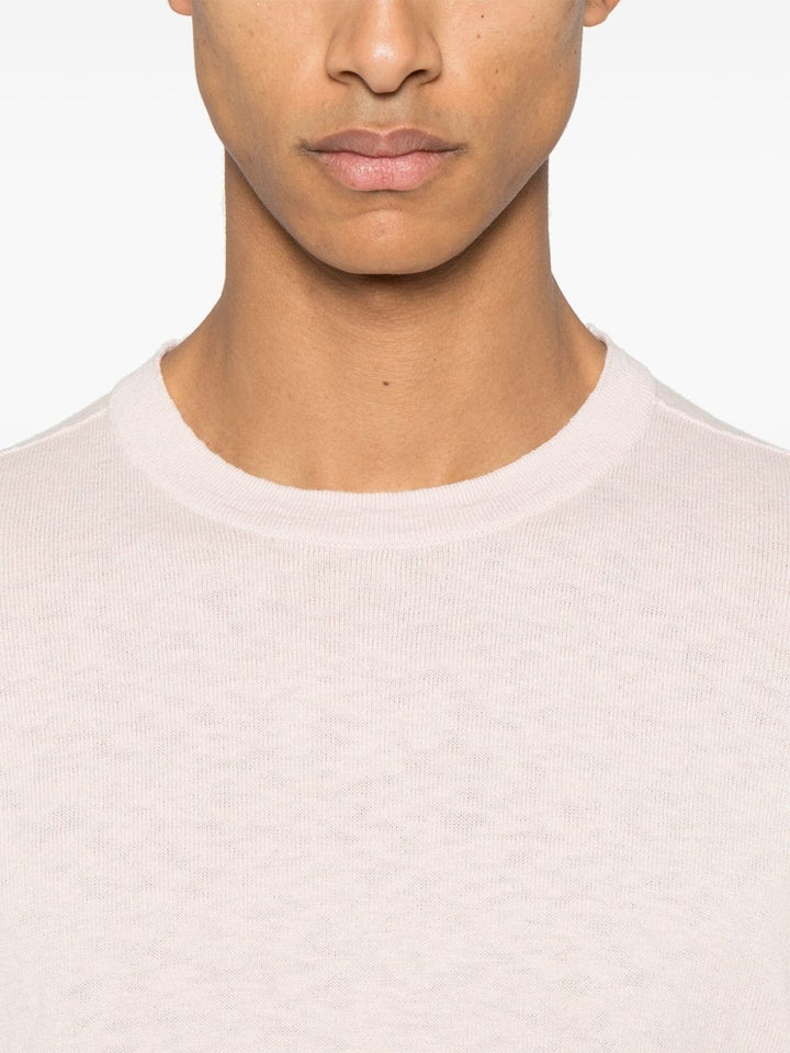 STONE ISLAND - pull en maille fine rose antique - Lothaire