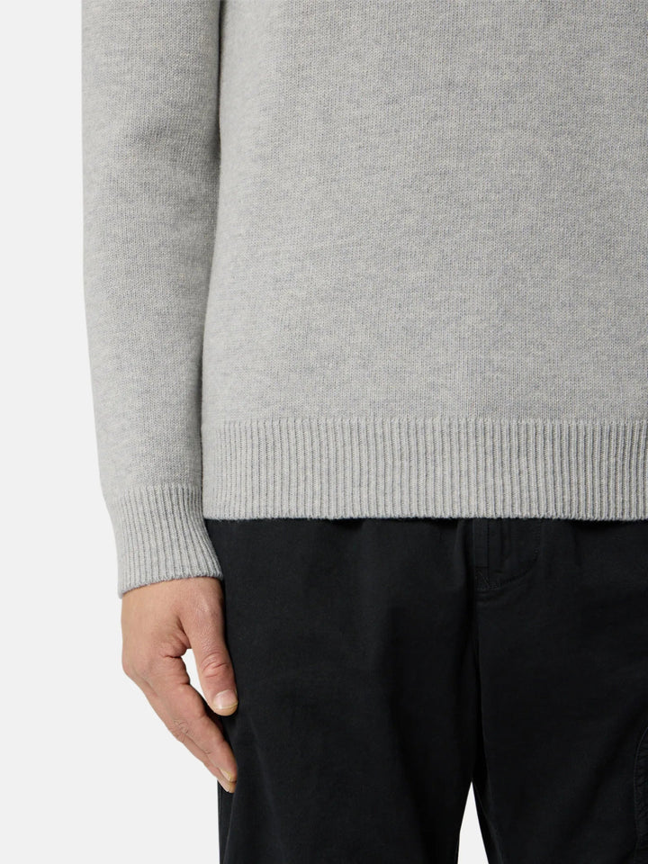 STONE ISLAND - Pull ras - du - cou avec détails en maille envers - Gris - Lothaire