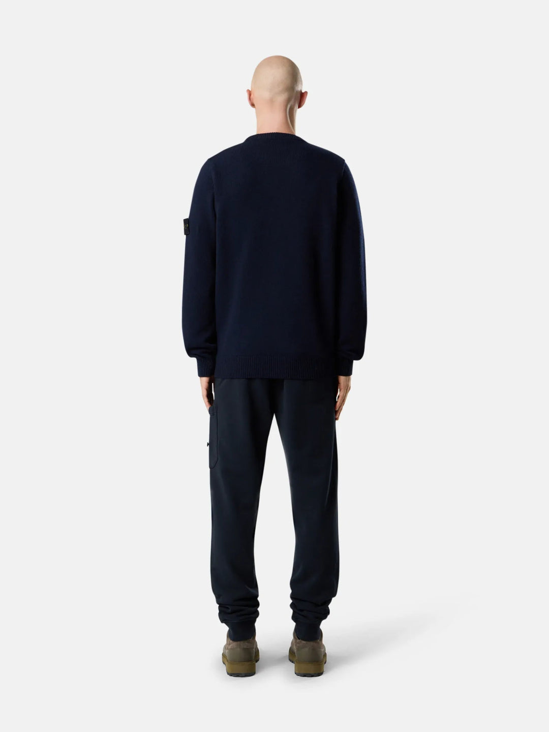 STONE ISLAND - Pull ras - du - cou avec détails en maille envers - Marine - Lothaire