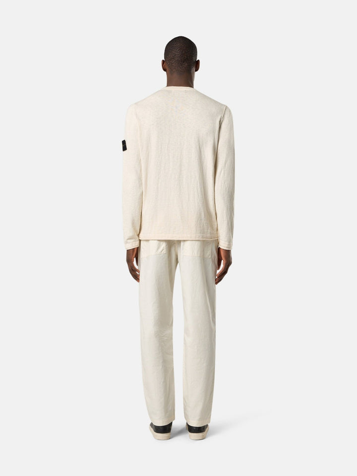 STONE ISLAND - Pull ras - du - cou avec finitions en petits rouleaux Beige - Lothaire