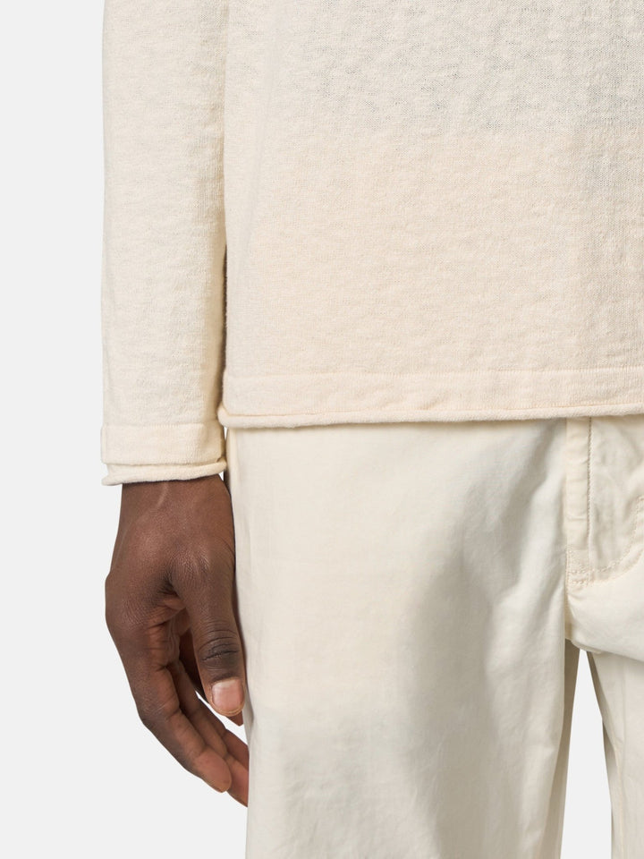 STONE ISLAND - Pull ras - du - cou avec finitions en petits rouleaux Beige - Lothaire