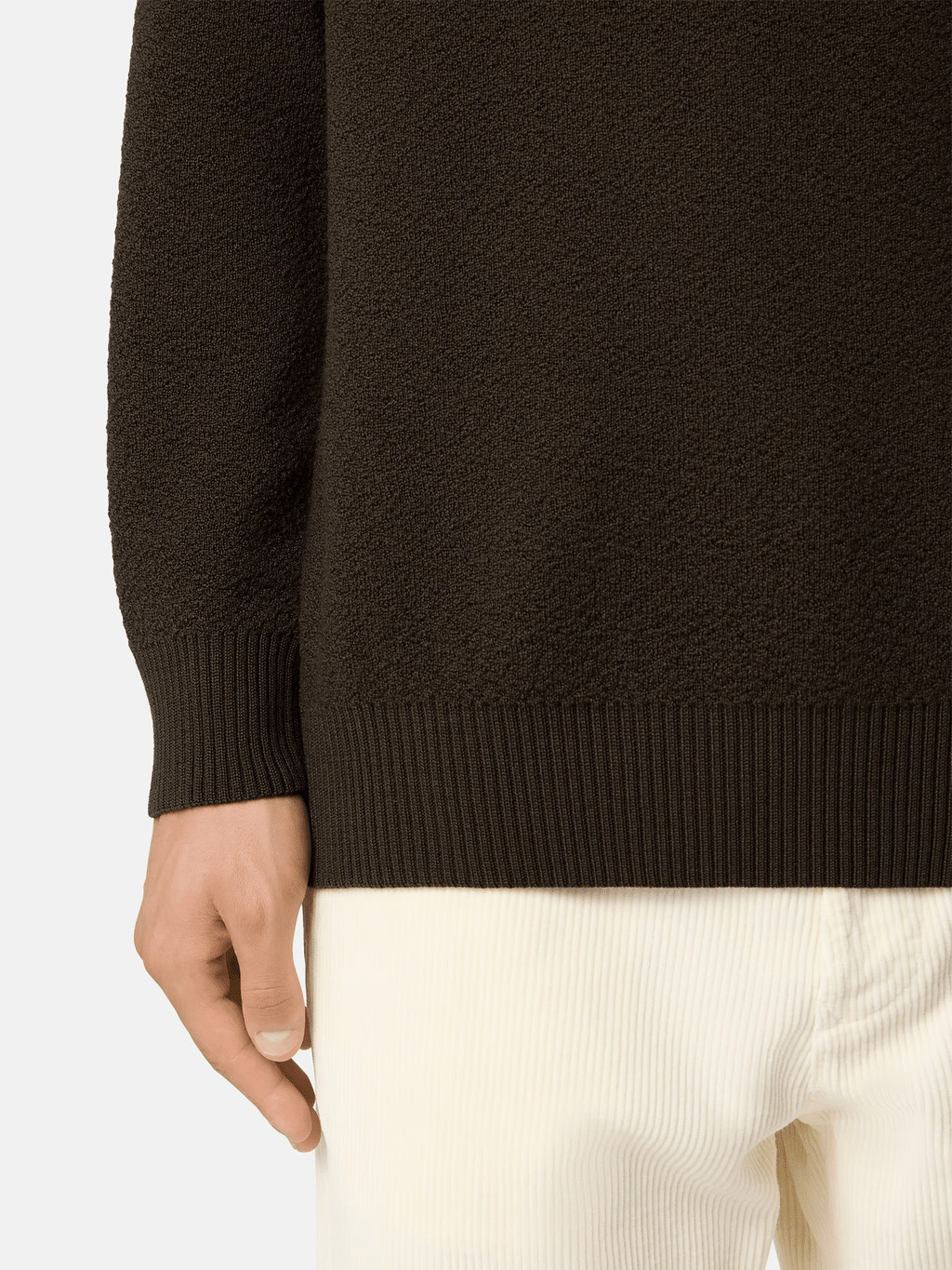 STONE ISLAND - Pull ras-du-cou en laine RWS Gris charbon - Lothaire