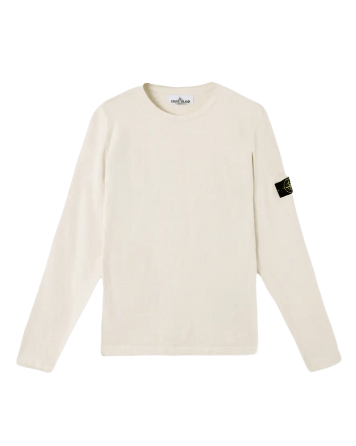 STONE ISLAND - Pull ras - du - cou LIGHT RAW HAND ORGANIC COTTON Beige - Lothaire