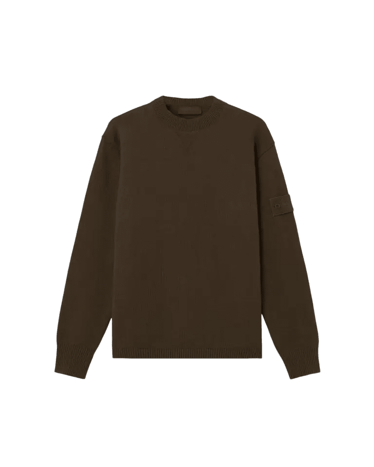 STONE ISLAND - Pull S.I. Ghost en Coton d’Hiver Vert Militaire - Lothaire