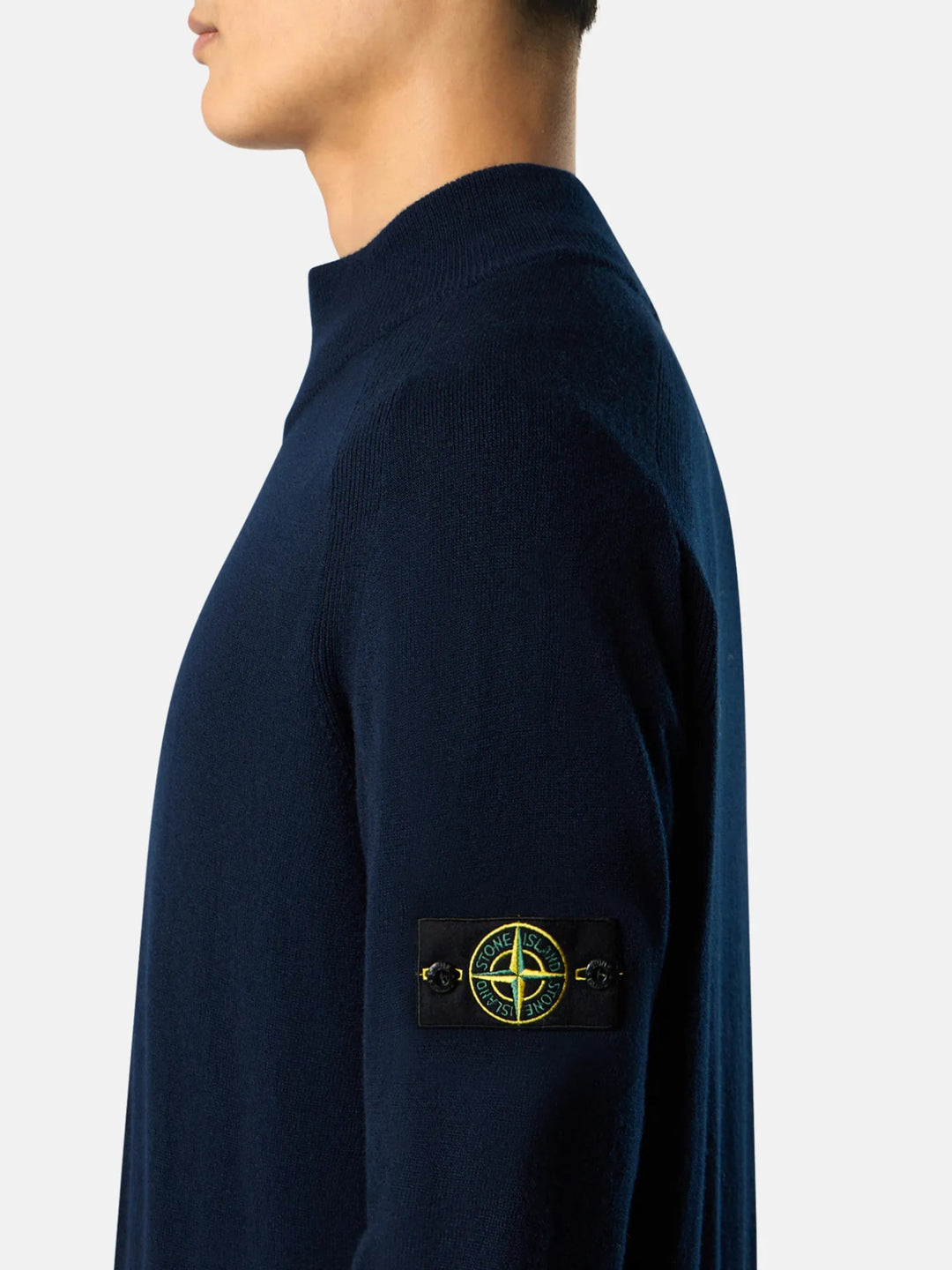 STONE ISLAND - Pull zippé 5100044 LIGHT RWS GEELONG WOOL Marine - Lothaire