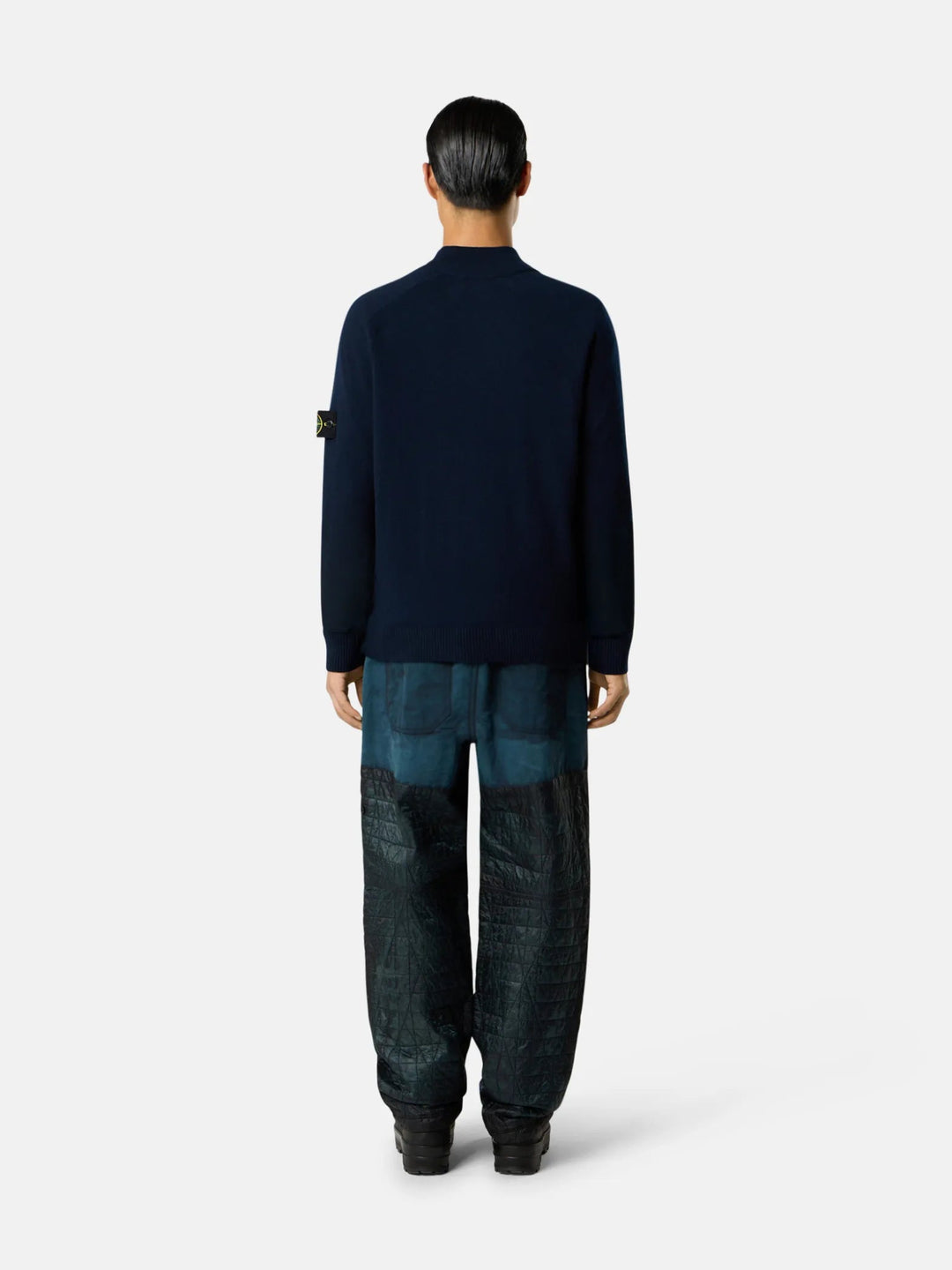 STONE ISLAND - Pull zippé 5100044 LIGHT RWS GEELONG WOOL Marine - Lothaire