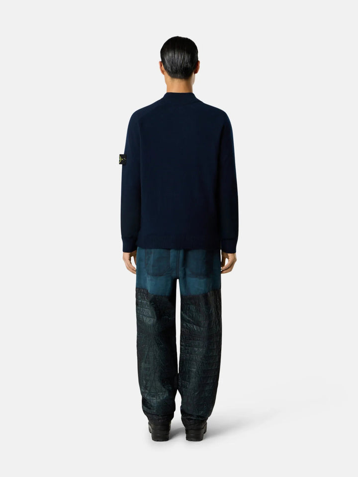 STONE ISLAND - Pull zippé 5100044 LIGHT RWS GEELONG WOOL Marine - Lothaire