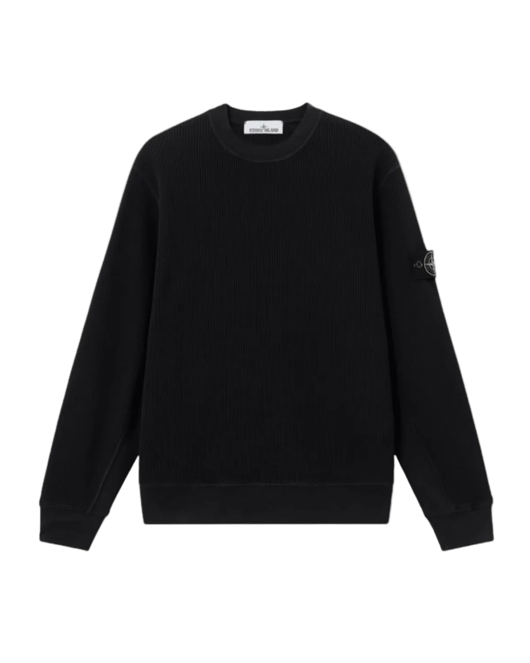 STONE ISLAND - Regular - fit Crewneck Sweatshirt Noir - Lothaire