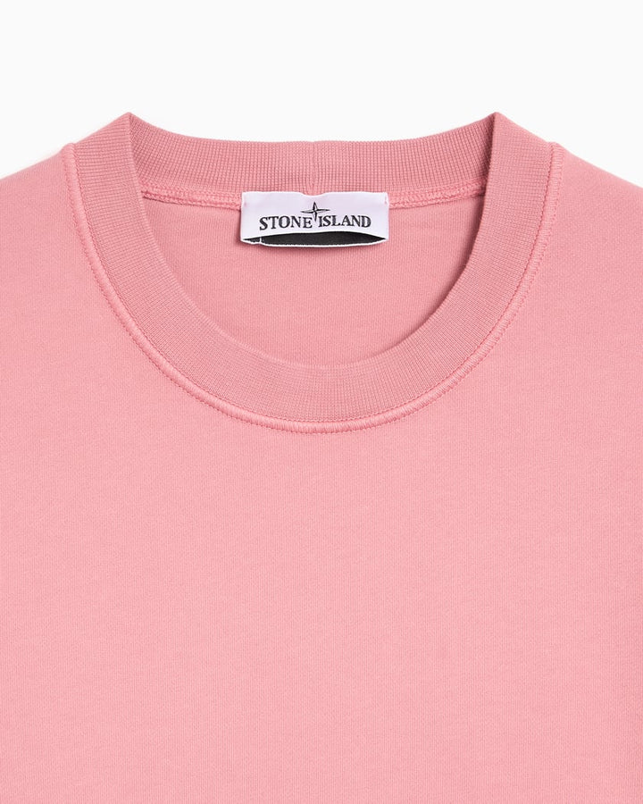 STONE ISLAND - Regular - fit crewneck sweatshirt Rose poudré - Lothaire