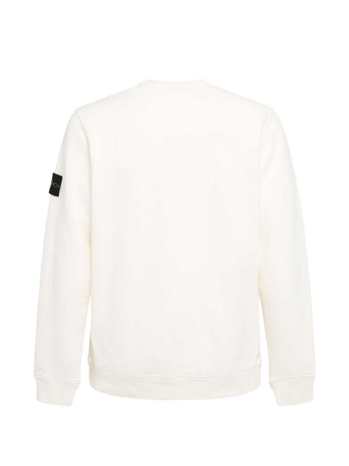 STONE ISLAND - Regular - fit crewneck sweatshirt with raglan sleeves Ivoire - Lothaire