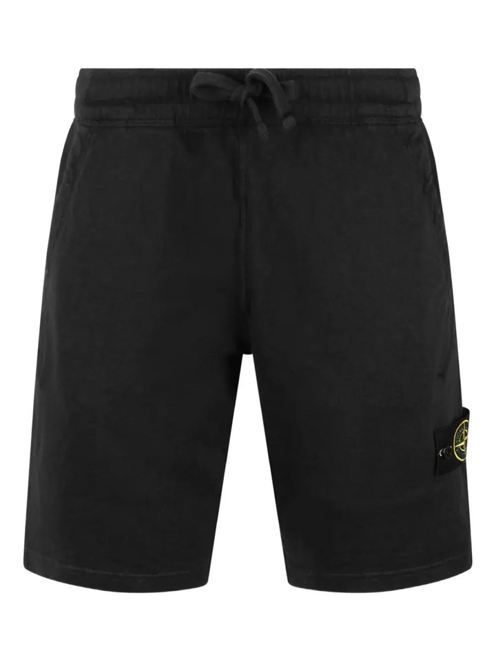 STONE ISLAND - Short à logo Compass noir - Lothaire