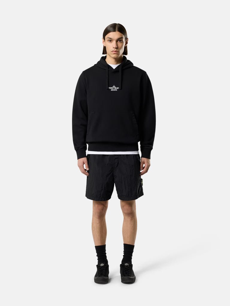 STONE ISLAND - Short confortable avec taille élastiquée Noir - Lothaire