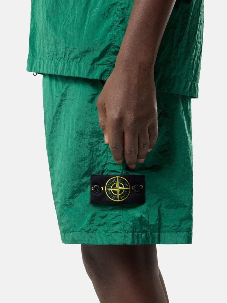 STONE ISLAND - Short confortable avec taille élastiquée Vert malachite - Lothaire