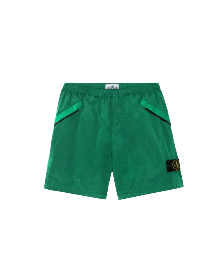 STONE ISLAND - Short confortable avec taille élastiquée Vert malachite - Lothaire