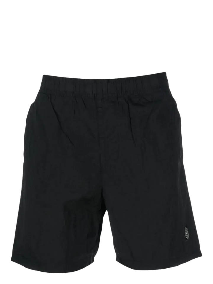 STONE ISLAND - Short de bain à logo Compass noir - Lothaire