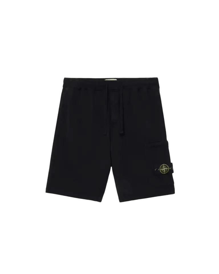 STONE ISLAND - Short de jogging coupe classique avec poche cargo Noir - Lothaire