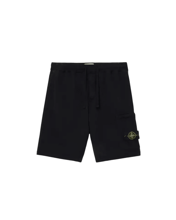STONE ISLAND - Short de jogging coupe classique avec poche cargo Noir - Lothaire