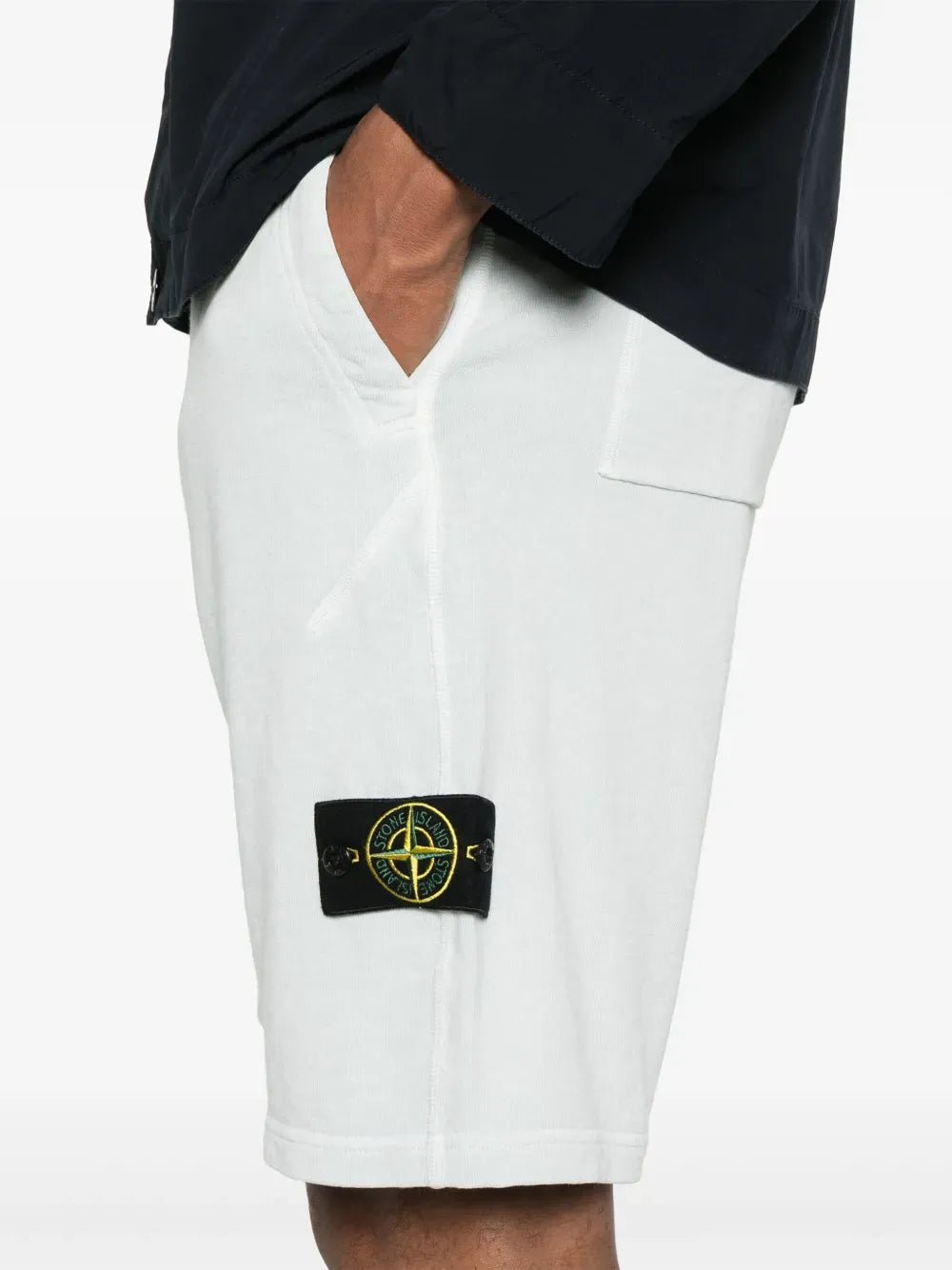 STONE ISLAND - Short de sport en coton bleu ciel - Lothaire
