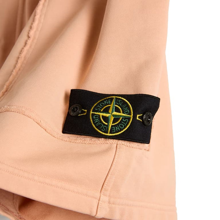 STONE ISLAND - short en molleton de coton à logo Rose plâtre - Lothaire
