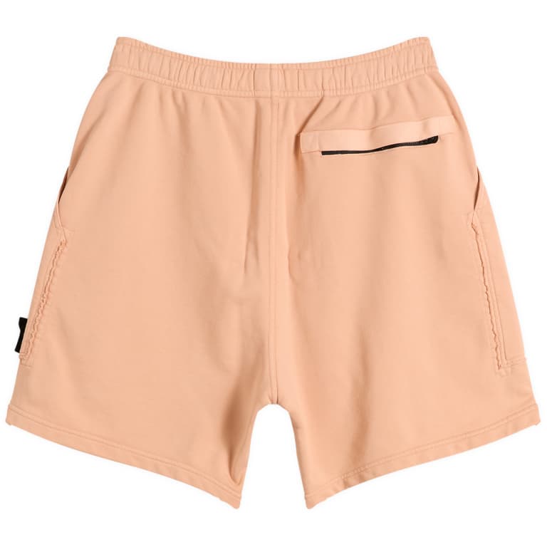 STONE ISLAND - short en molleton de coton à logo Rose plâtre - Lothaire