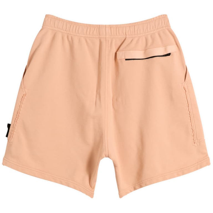 STONE ISLAND - short en molleton de coton à logo Rose plâtre - Lothaire