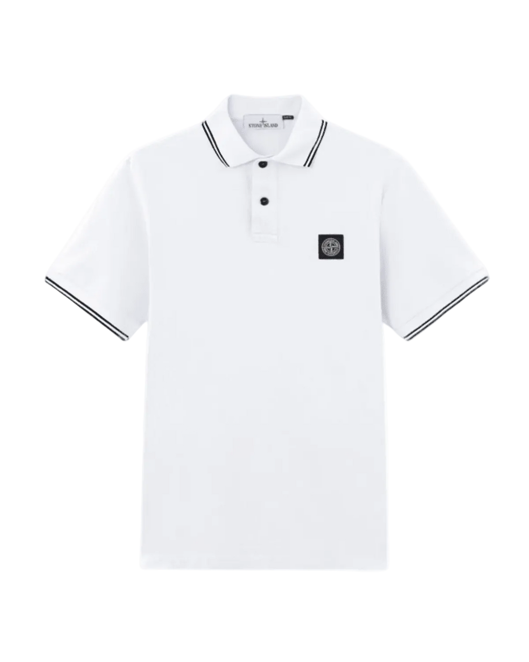 STONE ISLAND - Slim - fit short - sleeve Polo with Compass Patch Blanc - Lothaire