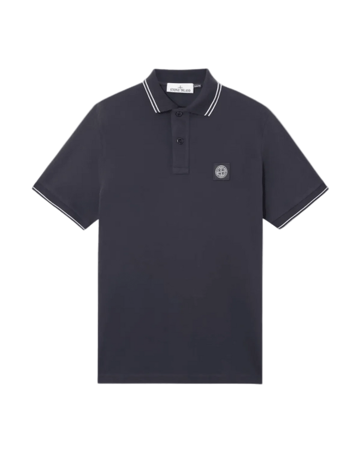STONE ISLAND - Slim - fit short - sleeve Polo with Compass Patch Marine - Lothaire