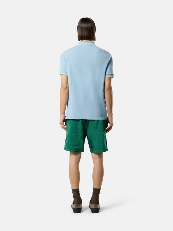 STONE ISLAND - STONE ISLAND - Polo Slim en Piqué de Coton Stretch Bleu Poudré - Lothaire