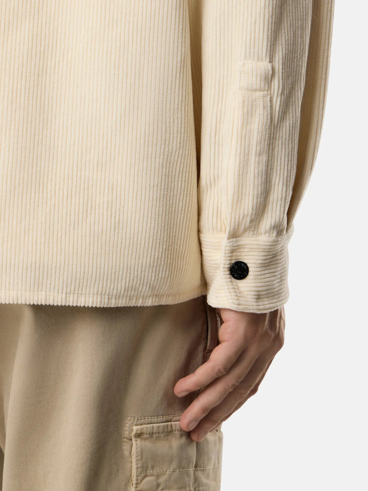 STONE ISLAND - Surchemise 1200012 Organic Cotton Corduroy 800 Ivoire - Lothaire