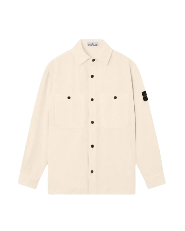 STONE ISLAND - Surchemise 1200012 Organic Cotton Corduroy 800 Ivoire - Lothaire
