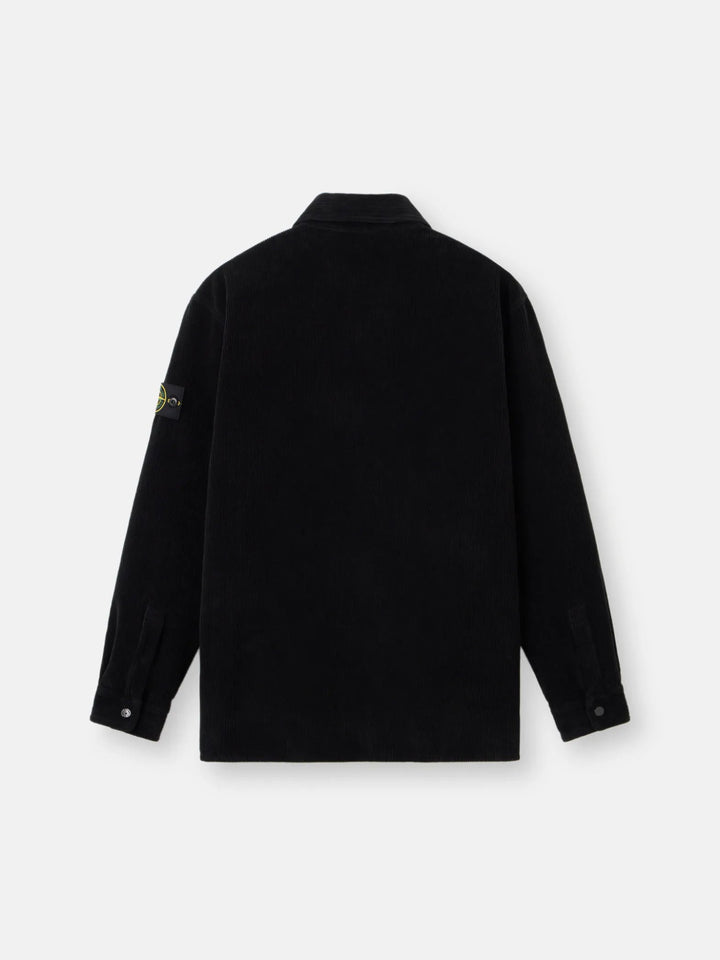 STONE ISLAND - Surchemise 1200012 ORGANIC COTTON CORDUROY 800 Noir - Lothaire