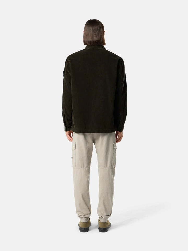 STONE ISLAND - Surchemise 1200016 ORGANIC COTTON CORDUROY 800 Gris charbon - Lothaire