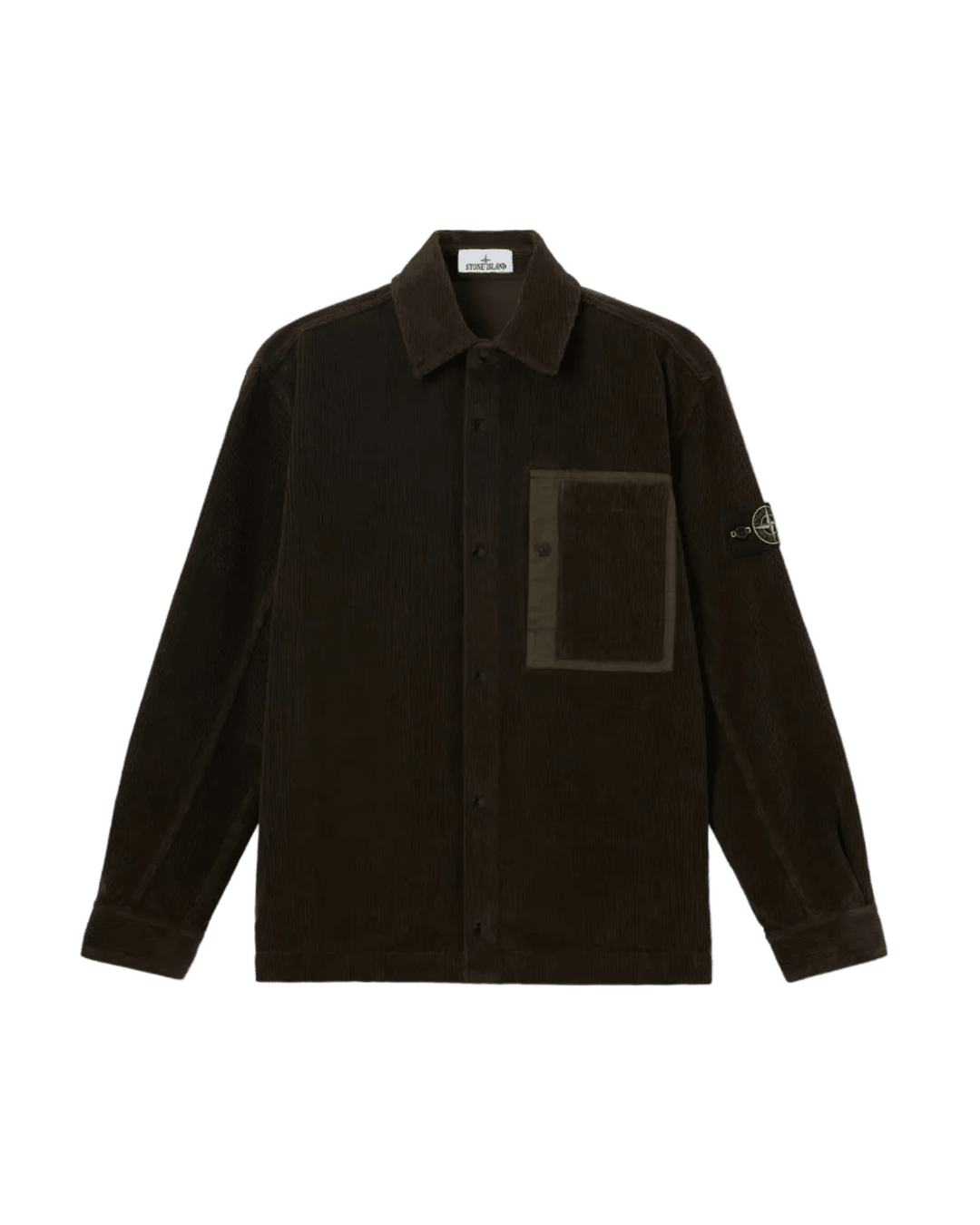 STONE ISLAND - Surchemise 1200016 ORGANIC COTTON CORDUROY 800 Gris charbon - Lothaire