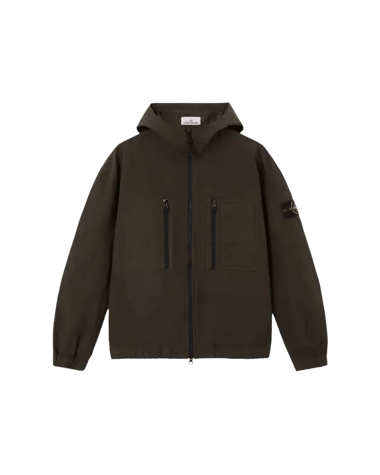 STONE ISLAND – Surchemise à capuche Ripstop Gris anthracite - Lothaire