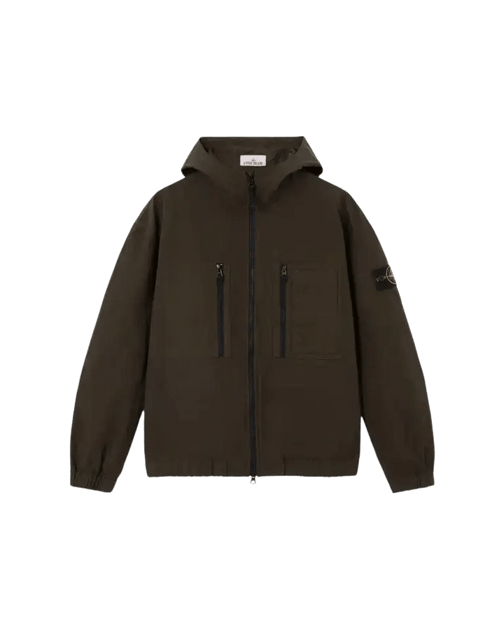 STONE ISLAND – Surchemise à capuche Ripstop Gris anthracite - Lothaire