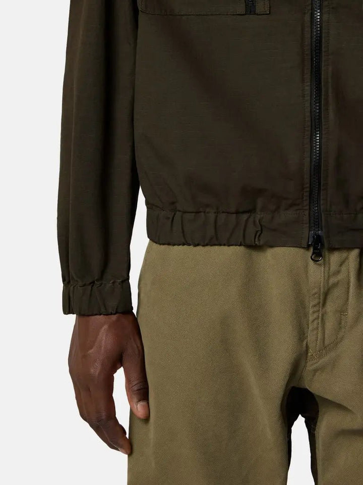 STONE ISLAND – Surchemise à capuche Ripstop Gris anthracite - Lothaire