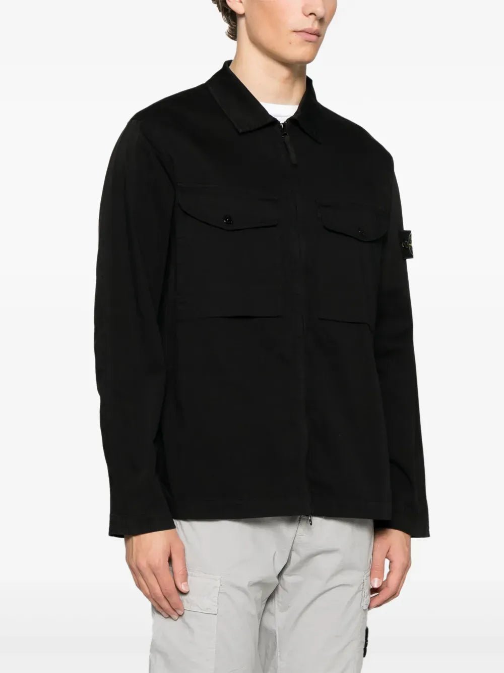 STONE ISLAND - surchemise à patch Compass noir - Lothaire