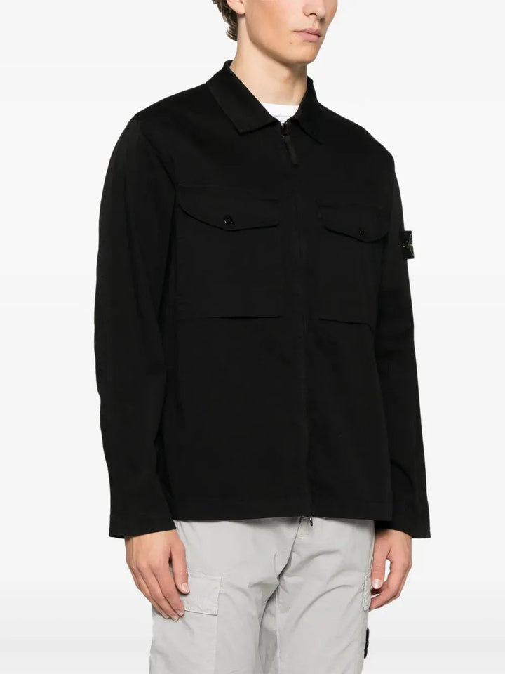 STONE ISLAND - surchemise à patch Compass noir - Lothaire