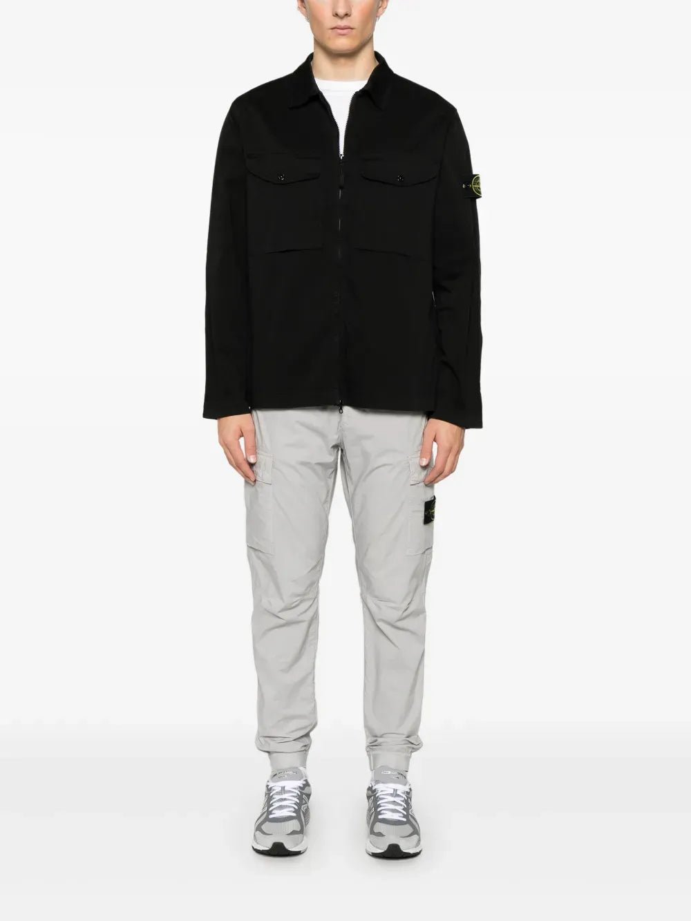 STONE ISLAND - surchemise à patch Compass noir - Lothaire