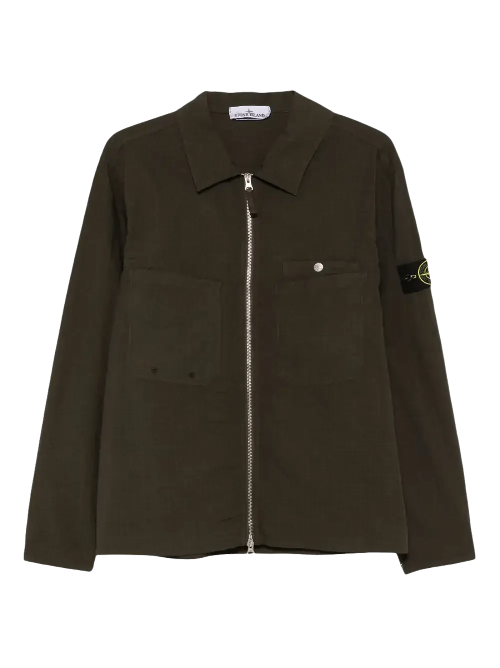 STONE ISLAND - surchemise à patch Compass vert forêt - Lothaire