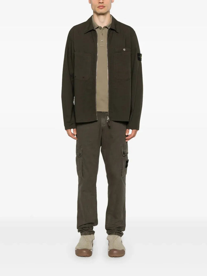 STONE ISLAND - surchemise à patch Compass vert forêt - Lothaire