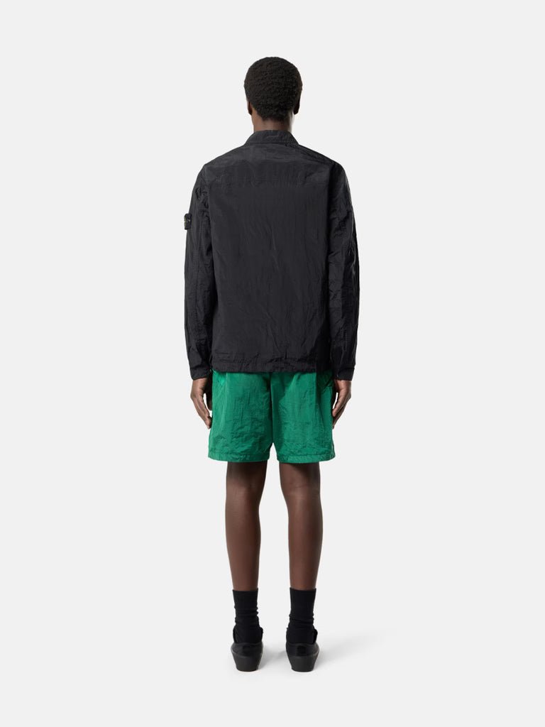 STONE ISLAND - Surchemise coupe classique avec poche zippée Noir - Lothaire