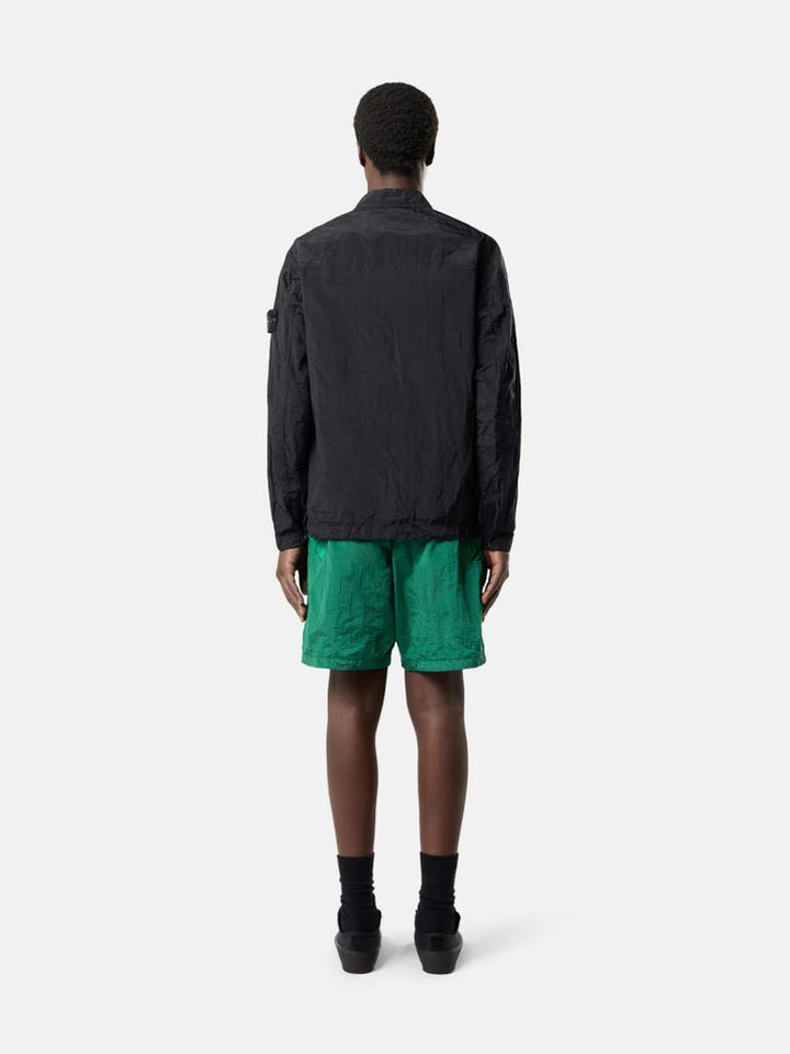 STONE ISLAND - Surchemise coupe classique avec poche zippée Noir - Lothaire