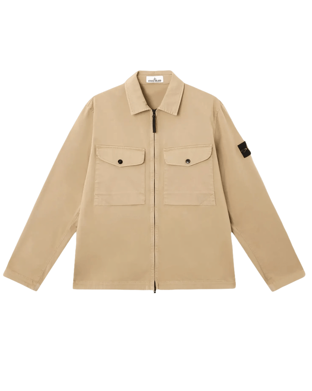STONE ISLAND - Surchemise en satin de coton Beige - Lothaire
