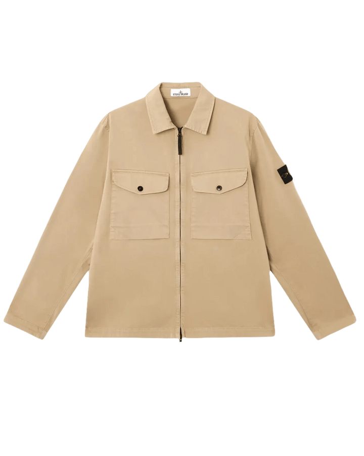 STONE ISLAND - Surchemise en satin de coton Beige - Lothaire