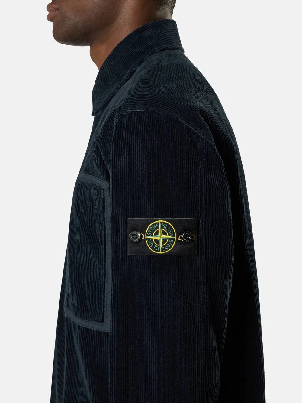 STONE ISLAND - Surchemise ORGANIC COTTON CORDUROY 800 Bleu Marine - Lothaire